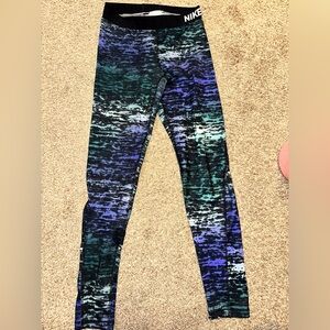 Nike Pro full length Multicolor Patterned Leggings